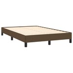 vidaXL Cadre de lit marron foncé 120x190 cm tissu