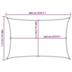 vidaXL Voile d'ombrage 160 g/m² rectangulaire jaune 4x6 m PEHD