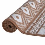 vidaXL Tapis d'extérieur marron et blanc 80x150 cm design réversible
