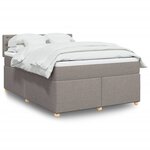 vidaXL Sommier à lattes de lit avec matelas Taupe 160x200 cm Tissu
