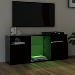 vidaXL Meuble TV avec lumières LED noir 120x30x50 cm