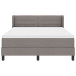 Lit à ressorts vidaXL avec matelas taupe 140x190 cm tissu