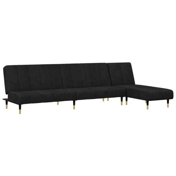vidaXL Ensemble de canapés 2 Pièces noir velours
