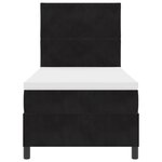 Lit Box Spring vidaXL avec Matelas Noir Simple en Velours