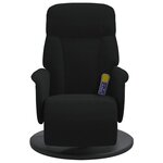vidaXL Fauteuil inclinable de massage avec repose-pied noir velours