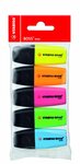 Pop de 5 Surligneur BOSS MINI Pte biseautée Jaune Bleu Vert Orange Rose STABILO