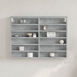 vidaXL Armoire à vitrine gris béton 80x8 5x58 cm bois d'ingénierie