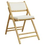 vidaXL Chaises de bistro pliantes lot de 2 et coussins blanc crème