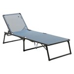 Travellife Chaise longue de camping Como bleu ciel