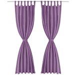vidaXL Rideau occultant avec boucles 2 Pièces 140 x 245 cm Lilas