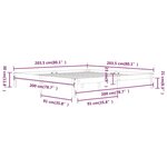 vidaXL Cadre de lit Bois de pin massif 200x200 cm