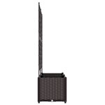 vidaXL Jardinière avec treillis 2 Pièces Marron 80x40x143 cm