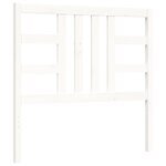 vidaXL Cadre de lit et tête de lit blanc 100x200 cm bois massif