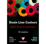 Bloc papier couleur 10 teintes A4 20F 120g CLAIREFONTAINE