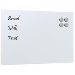 vidaXL Tableau noir magnétique mural blanc 60x40 cm verre trempé
