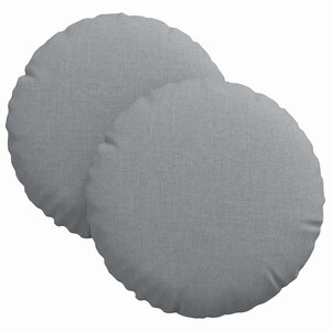 vidaXL Coussins de siège 2 Pièces Gris clair Ø30 x 13 cm tissu