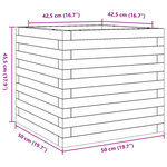 vidaXL Jardinière 50x50x45 5 cm bois de pin massif