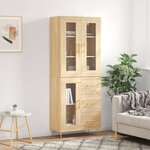 vidaXL Buffet haut Chêne sonoma 69 5x34x180 cm Bois d'ingénierie