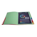 Trieur Dos Agrafé Iderma - A4 - Couleurs Assorties - X 8 - Exacompta
