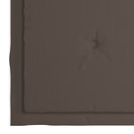 vidaXL Chaises de jardin lot de 2 et coussins taupe Bois teck massif