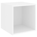 vidaXL Ensemble de meuble TV 4 Pièces Blanc Aggloméré