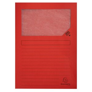 Paquet de 10 chemises à fenêtre SUPER 160g/m2 - 22x31cm Couleurs assorties x 10 EXACOMPTA