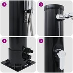 vidaXL Douche solaire d'extérieur avec pommeau de douche à main 217 cm 20 L