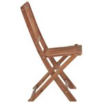 vidaXL Chaises pliables de jardin lot de 4 avec coussins Bois d'acacia
