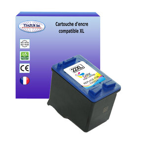 Cartouche compatible avec HP DeskJet D1560, D1568, D2320, D2330, D2345, D2360, D2368, D2400 remplace HP n°22 XL - Couleur