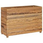 vidaXL Lit surélevé 100x40x72 cm bois de teck recyclé et acier