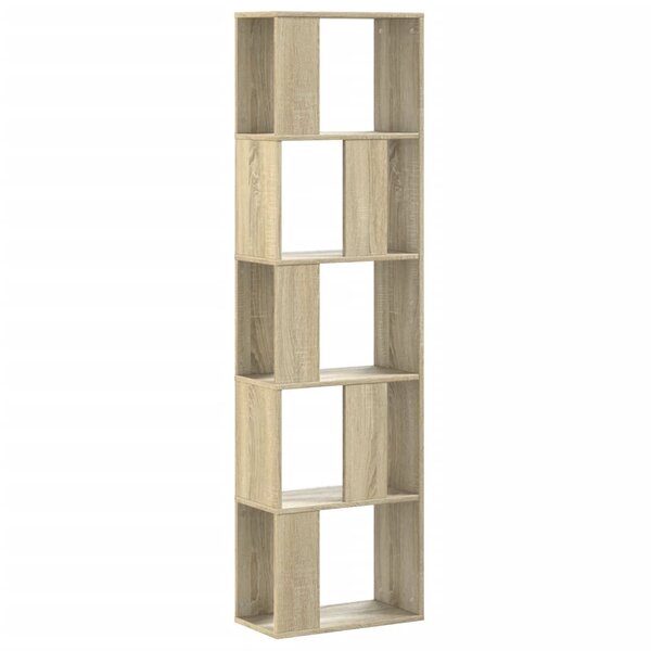 vidaXL Bibliothèque 5 niveaux chêne sonoma bois d'ingénierie