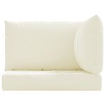 vidaXL Coussins de palette lot de 3 blanc crème tissu oxford