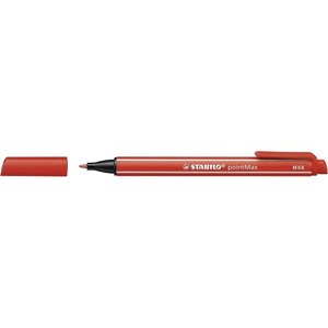 Stylo feutre pointmax pointe moyenne 0.8mm rouge carmin x 10 stabilo