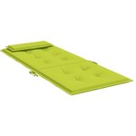 vidaXL Coussins de chaise à dossier haut lot de 2 vert vif