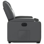 vidaXL Fauteuil inclinable électrique gris similicuir