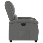 vidaXL Fauteuil inclinable électrique Gris foncé Tissu