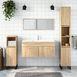 vidaXL Armoire de bain avec miroir chêne sonoma bois d'ingénierie