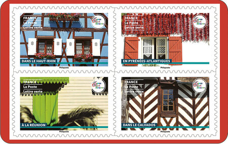 Carnet 12 timbres - France terre de tourisme - Sites naturels - Lettre  verte - La Poste
