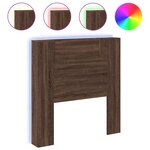 vidaXL Armoire tête de lit avec LED chêne marron 100x16 5x103 5 cm