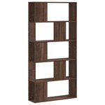 vidaXL Bibliothèque 5 niveaux chêne marron bois ingénierie