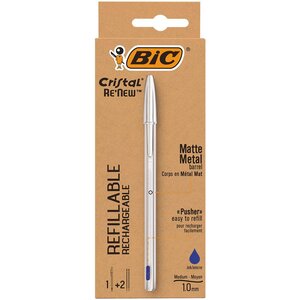 Stylo à bille Cristal RE'NEW bleu BIC
