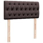 vidaXL Sommier à lattes de lit avec matelas Marron foncé 90x200 cm