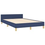 vidaXL Cadre de lit avec tête de lit Bleu 120x200 cm Tissu