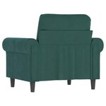 vidaXL Fauteuil Vert foncé 60 cm Velours