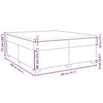 vidaXL Sommier à lattes de lit et matelas Bleu foncé 200x200cm Velours