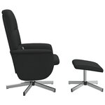 vidaXL Fauteuil de massage inclinable avec repose-pied noir tissu