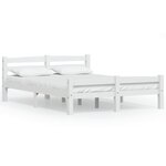 vidaXL Cadre de lit Blanc Bois de pin massif 120x200 cm
