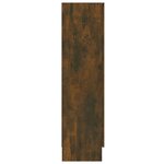 vidaXL Armoire à vitrine Chêne fumé 82 5x30 5x115 cm Bois d'ingénierie