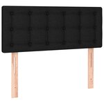 vidaXL Sommier à lattes de lit et matelas Noir 80x200 cm Tissu