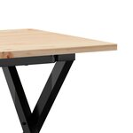 vidaXL Table basse cadre en X 90x40x45 cm bois de pin massif et acier